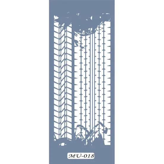 MU18 Mix Media Doğa Deseni Stencil