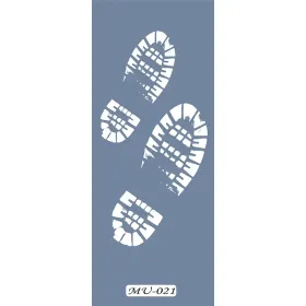 MU21 Mix Media Ayak İzi Stencil