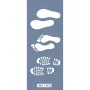 MU22 Mix Media Ayak İzi Stencil