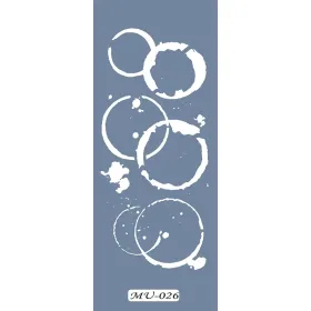MU26 Mix Media Yuvarlak Lekeler Stencil