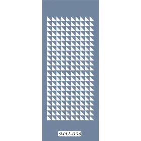 MU36 Mix Media Geometrik Desen Stencil