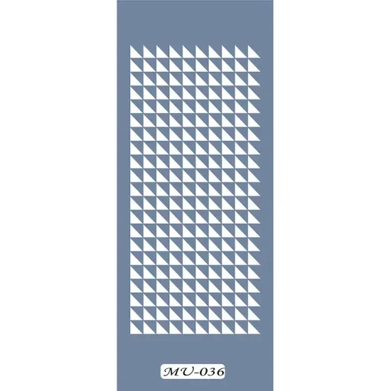 MU36 Mix Media Geometrik Desen Stencil