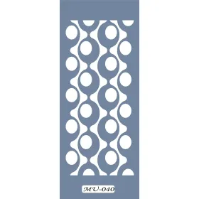 MU40 Mix Media Geometrik Desen Stencil
