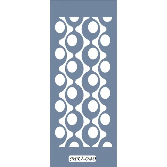 MU40 Mix Media Geometrik Desen Stencil