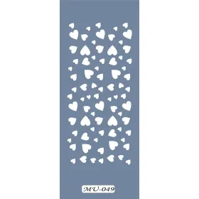 MU49 Mix Media Kalp Stencil