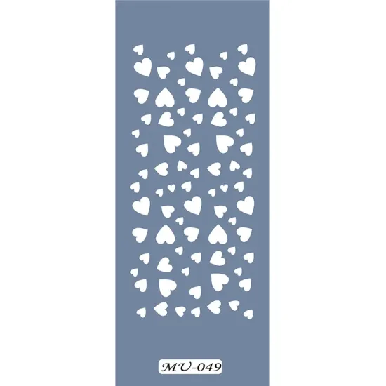 MU49 Mix Media Kalp Stencil