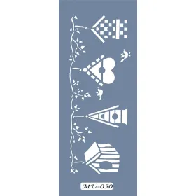 MU50 Mix Media Kuş Yuvası Stencil