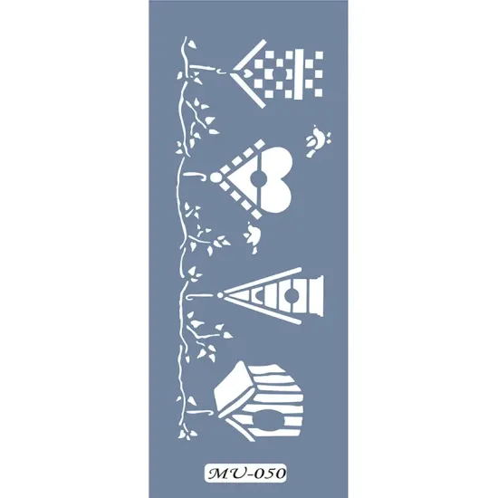 MU50 Mix Media Kuş Yuvası Stencil
