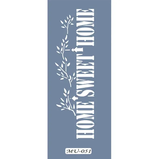 MU51 Mix Media Home Sweet Home Stencil