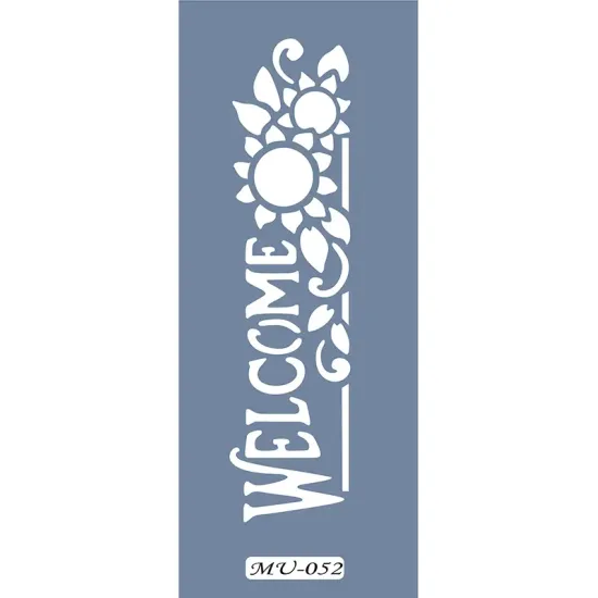 MU52 Mix Media Welcome Stencil