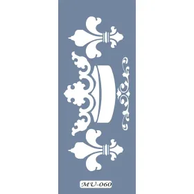 MU60 Mix Media Dekoratif Desen Stencil