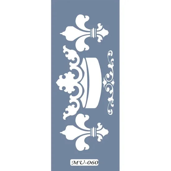 MU60 Mix Media Dekoratif Desen Stencil