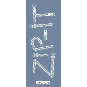MU70 Mix Media Fermuar Stencil
