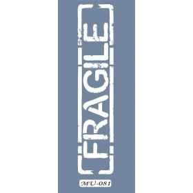 MU81 Mix Media Fragile Yazı Stencil