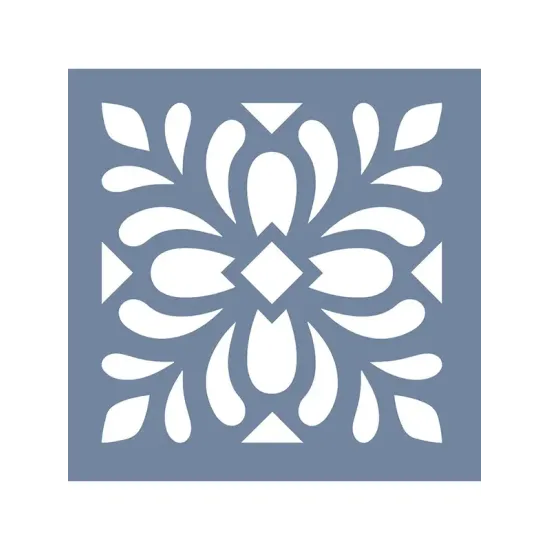 EHD13 Fayans Model Floral Geometrik Stencil 30x30 cm