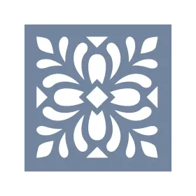 EHD13 Fayans Model Floral Geometrik Stencil 33x33 cm