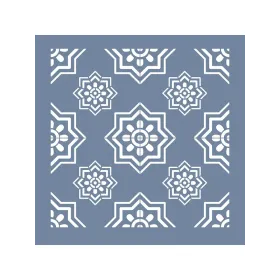 EHD17 Fayans Model Geometrik Çiçek Stencil 30x30 cm