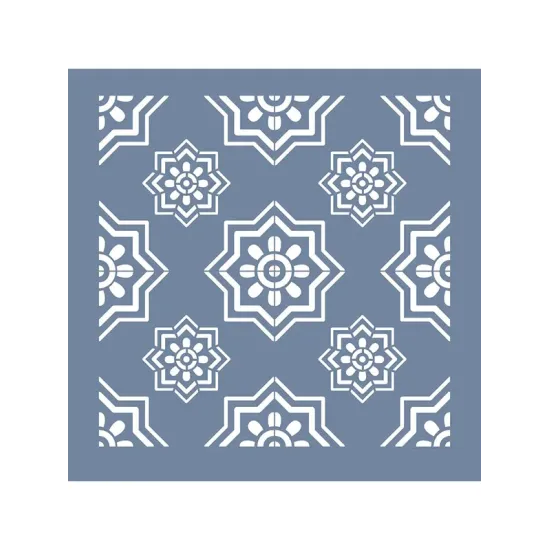 EHD17 Fayans Model Geometrik Çiçek Stencil 30x30 cm