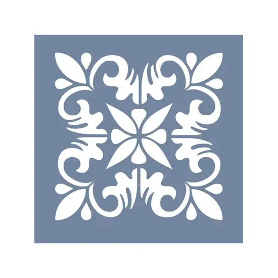 EHD28 Fayans Model Floral Yaprak Stencil 25x25 cm