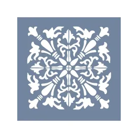 EHD40 Fayans Model Desenli Kare Stencil 25x25 cm