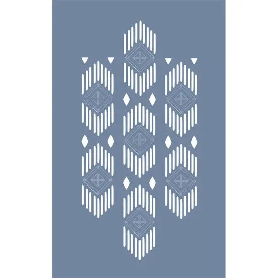 ÇES04 Etnik Model Geometrik Desen Stencil 80x50cm