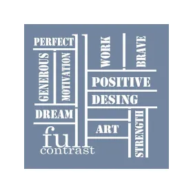 ÇES09 Etnik Model Çiğdem Işık Yazı Stencil 45x45cm