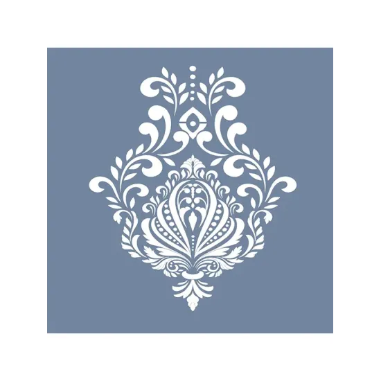ÇES13 Etnik Model Çiğdem Işık Floral Desen Stencil 45x45cm