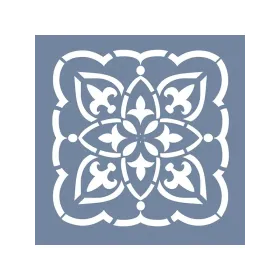 TCS05 Fayans Model Geometrik Floral Stencil 30x30cm
