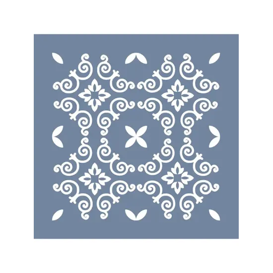 TCS12 Fayans Model Floral Desen Stencil 30x30cm