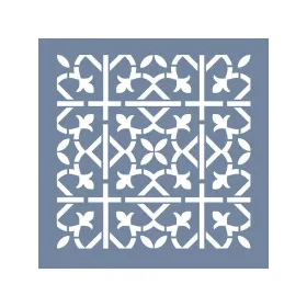 TCS13 Fayans Model Geometrik Çiçek Stencil 30x30cm