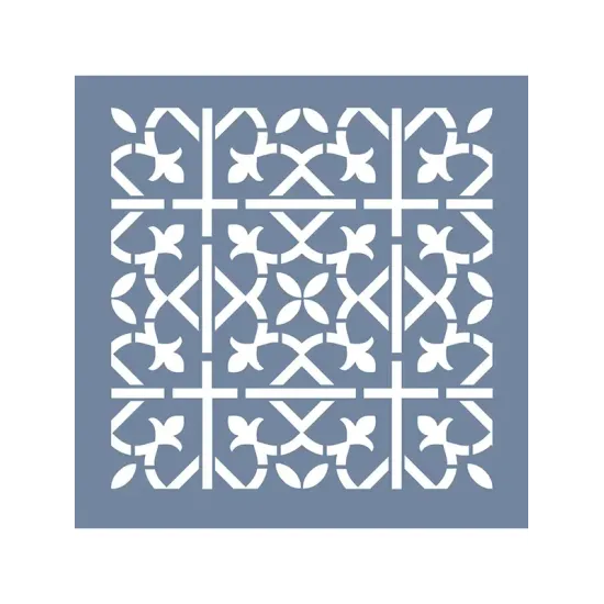 TCS13 Fayans Model Geometrik Çiçek Stencil 30x30cm