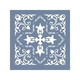 TCS17 Fayans Model Floral Geometrik Stencil 30x30cm