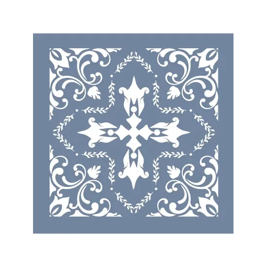 TCS17 Fayans Model Floral Geometrik Stencil 30x30cm
