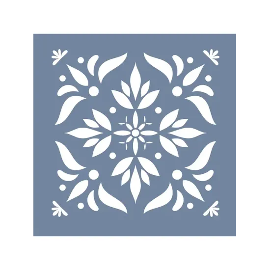 TCS22 Fayans Model Floral Yaprak Stencil 30x30cm