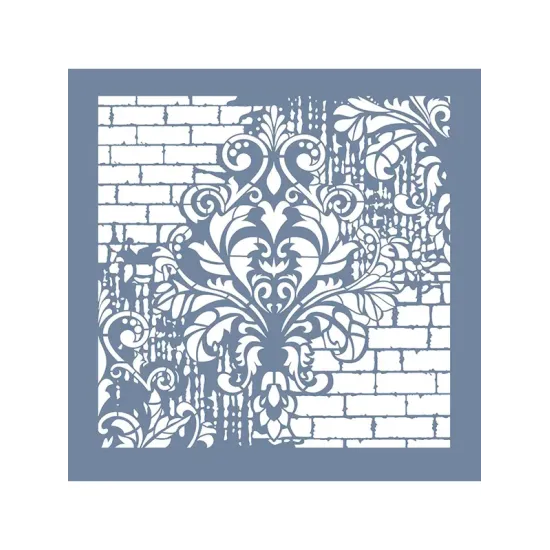 GCS002 Kolaj Model Grunge Duvar Stencil 45x45cm