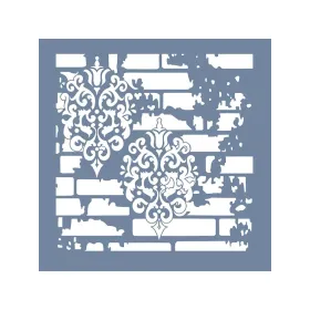 GCS003 Kolaj Model Grunge Duvar Stencil 45x45cm