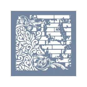 GCS005 Kolaj Model Grunge Duvar Stencil 45x45cm