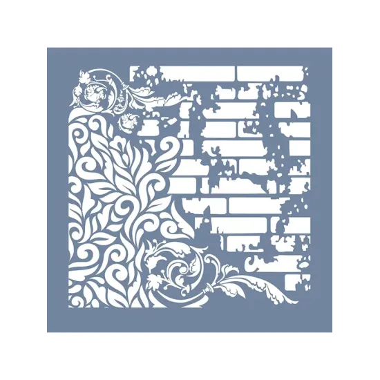 GCS005 Kolaj Model Grunge Duvar Stencil 45x45cm