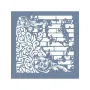 GCS005 Kolaj Model Grunge Duvar Stencil 45x45cm