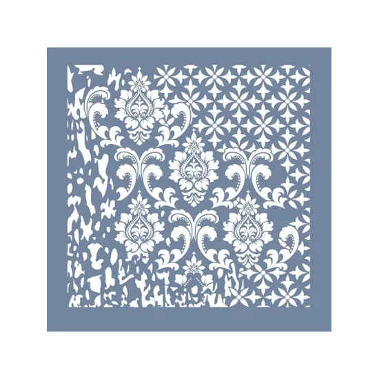 GCS008 Kolaj Model Grunge Duvar Stencil 45x45cm