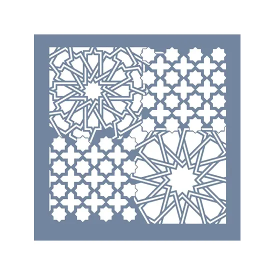 GCS010 Kolaj Model Grunge Duvar Stencil 45x45cm