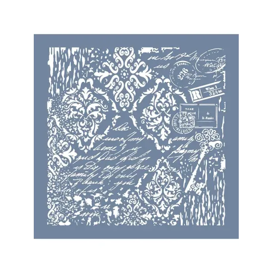 GCS015 Kolaj Model Grunge Duvar Stencil 45x45cm