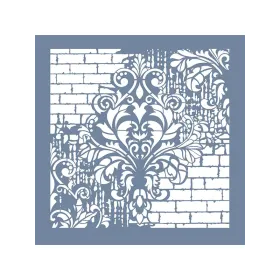 GCSM02 Kolaj Model Grunge Duvar Stencil 25x25cm
