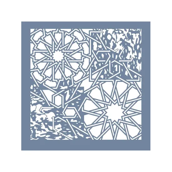 GCSM11 Kolaj Model Grunge Duvar Stencil 25x25cm