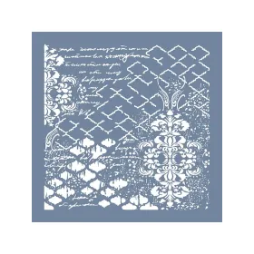 GCSM12 Kolaj Model Grunge Duvar Stencil 25x25cm