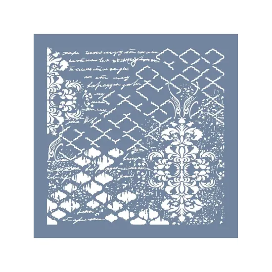 GCSM12 Kolaj Model Grunge Duvar Stencil 25x25cm