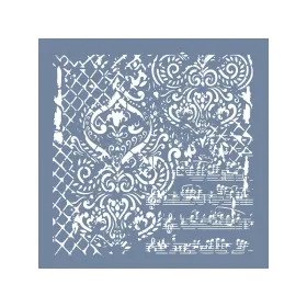 GCSM14 Kolaj Model Grunge Duvar Stencil 25x25cm