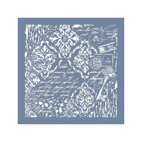 GCSM15 Kolaj Model Grunge Duvar Stencil 25x25cm