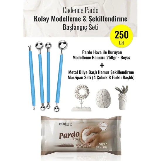 250GR Pardo Hamur ve Marzipan Set - Cadence Modelleme Hamuru Başlangıç Seti