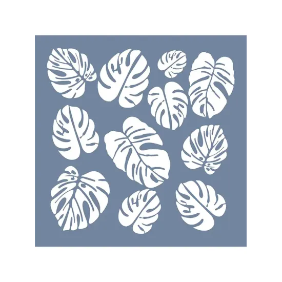 EHB02 Yaprak Desen Stencil 45x45cm